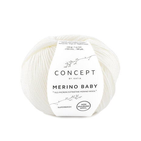 Katia Concept Merino Baby 001 wit 