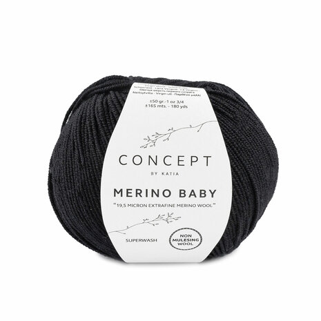 Merino Baby 002 Zwart