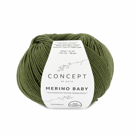 Merino Baby 026 Donker groen