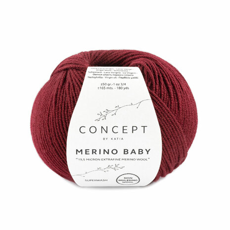 Merino Baby 062 Donker Bordeaux rood