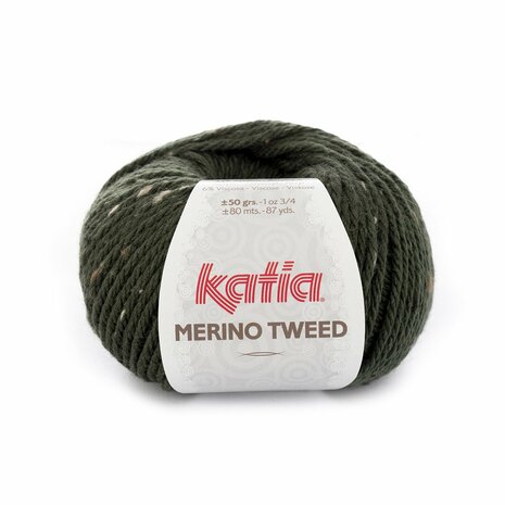 Merino Tweed Donker groen 310