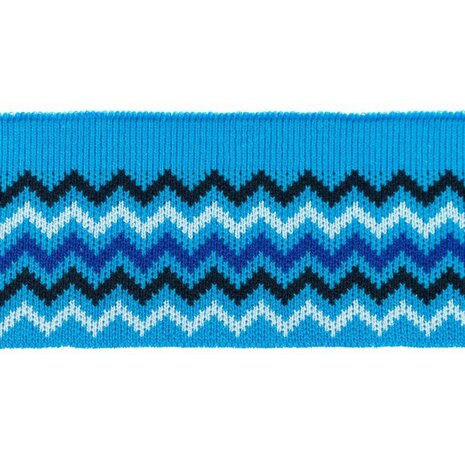 cuff jacquard chevron aqua-marine