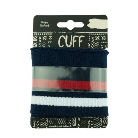 cuff two stripes dark blue-red