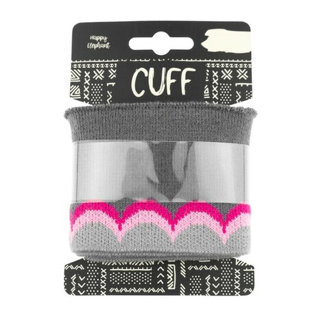 cuff jaqcuard waves dark grey-light grey