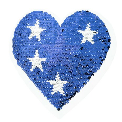 reversible patches big heart stars