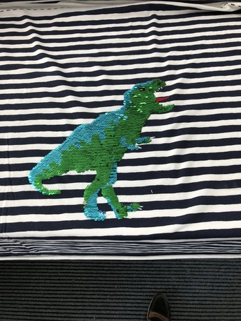 glitter paneel dino stripe