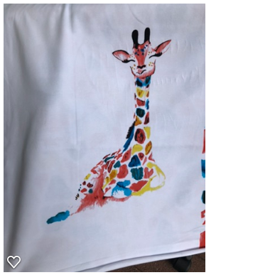 regenboog giraffe paneel