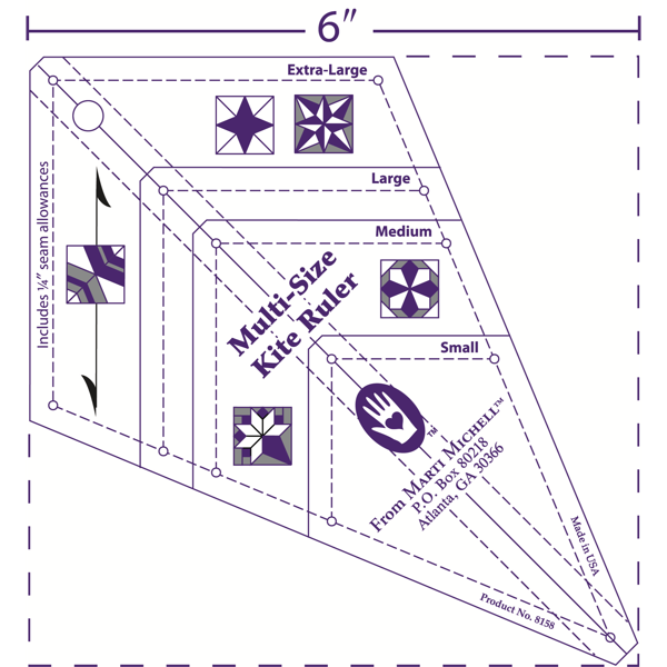 Multi-size Kite Ruler