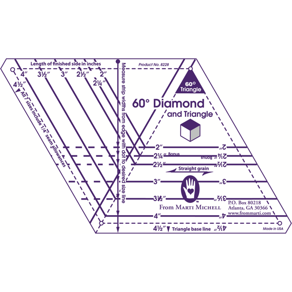 One-derful 60-degree Diamond/Triangle Template