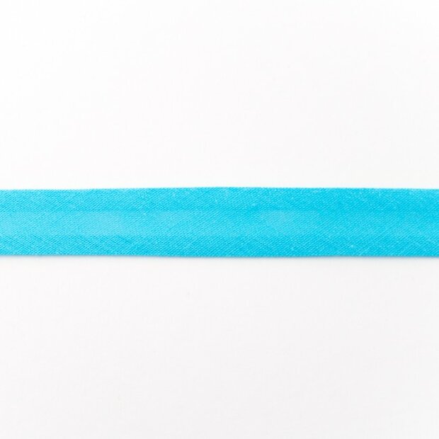 Biasband katoen 3 meter aqua