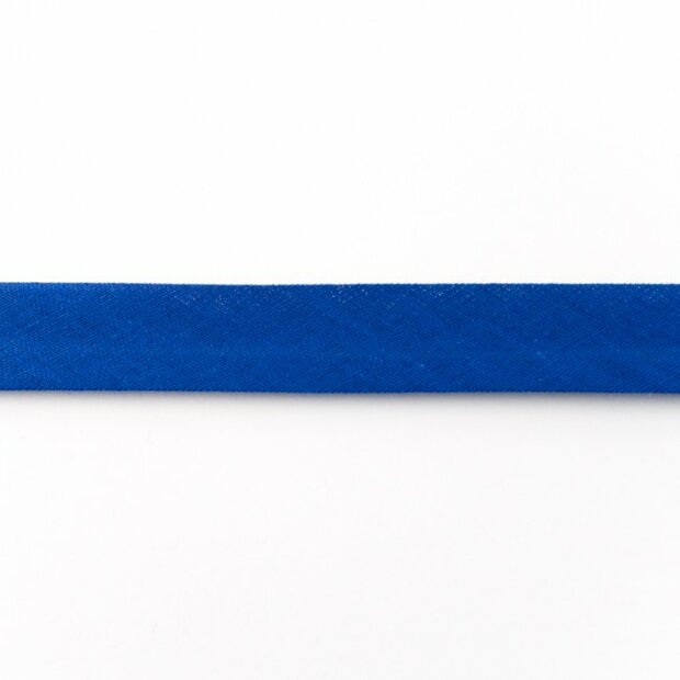Biasband katoen 3 meter kobalt