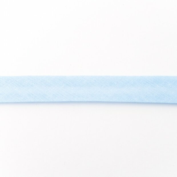 Biasband katoen 3 meter licht blauw
