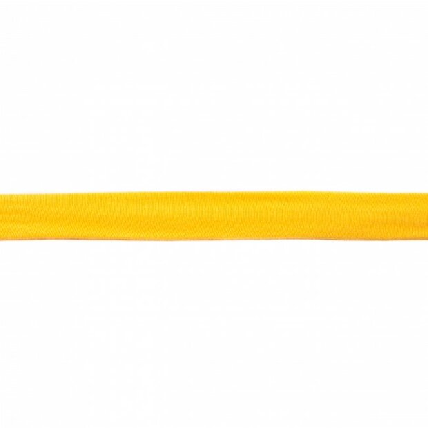 Biasband katoen tricot geel