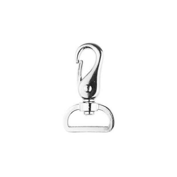 metalen karabijnhaak 25 mm zilver