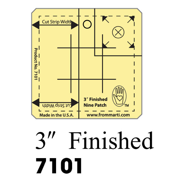 3" Nine Patch Ruler