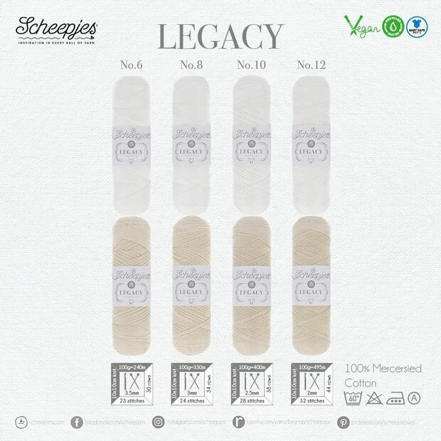 Legacy glanskatoen white