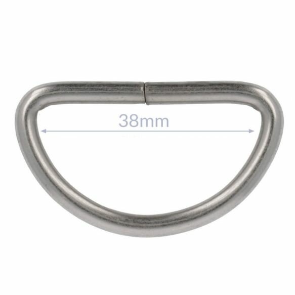 D-Ringen metaal 38 mm