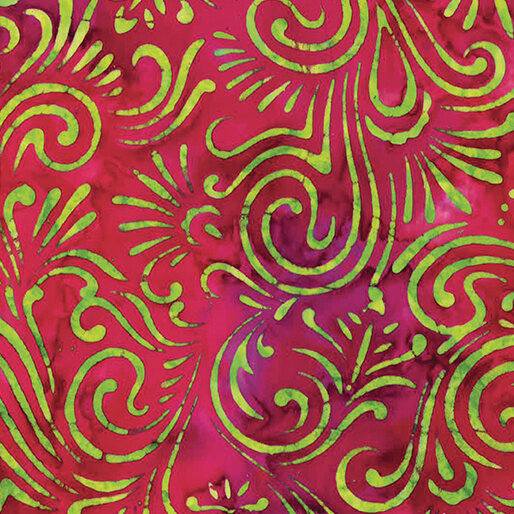 Bali Tropical Escape, Wave Floral Magenta