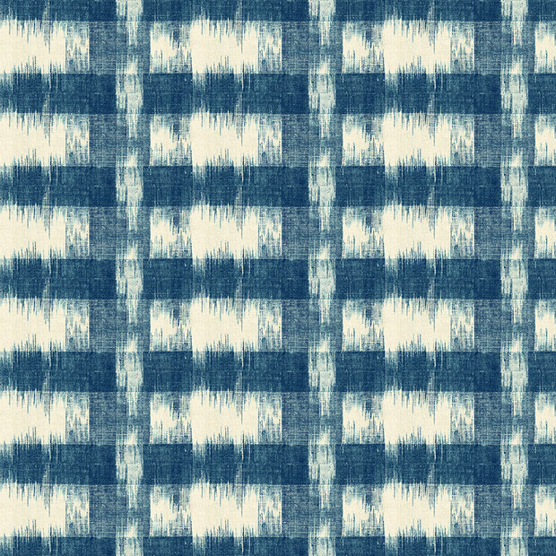 Annabella Ikat Plaid Blue