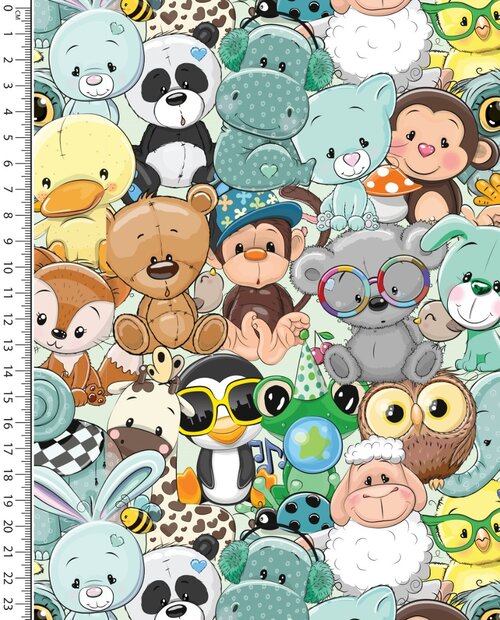 French Terry Toff Creazy Animals