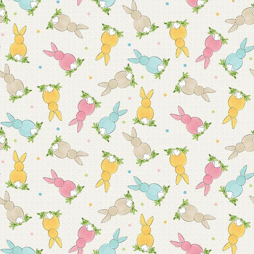 Peek a Boo Bunnies Tossed Characters Cream