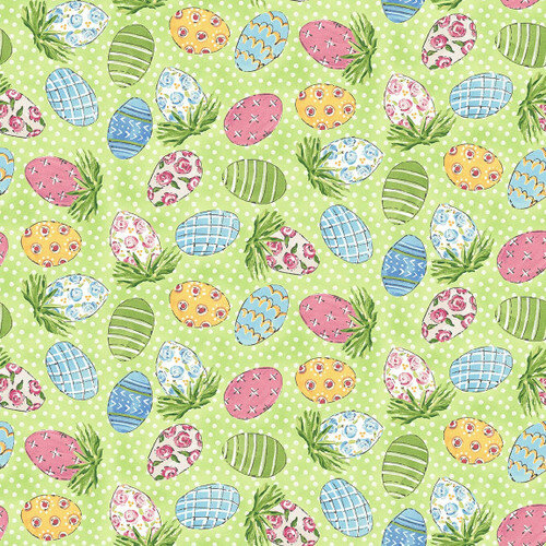 Peek a Boo Bunnies Decorated Eggs Green