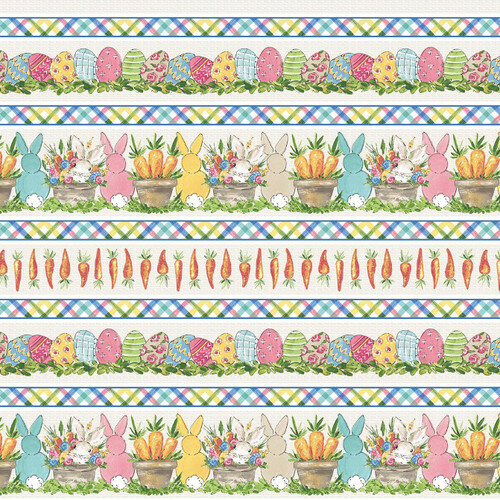 Peek a Boo Bunnies Border stripe 