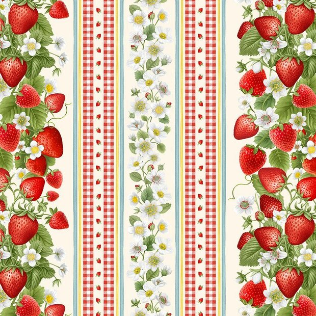 Berry Sweet Sweet Berry 11&quot; stripe Cream