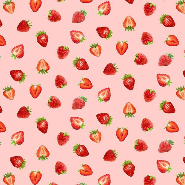 Berry Sweet Tossed Strawberries Pink