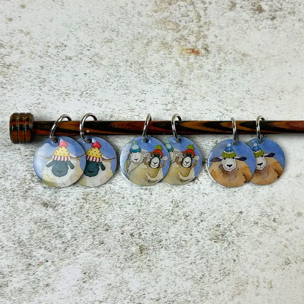 Happy Sheep Stitch Markers