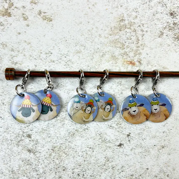Happy Sheep Stitch Markers