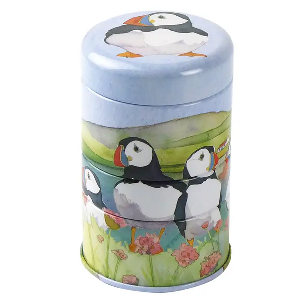 Sea Thrift Puffin Mini Stacker Tin