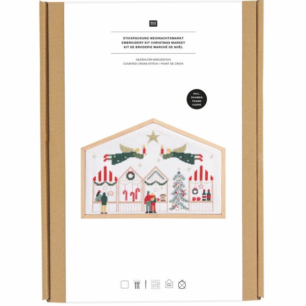Borduurpakket kerstmarkt 