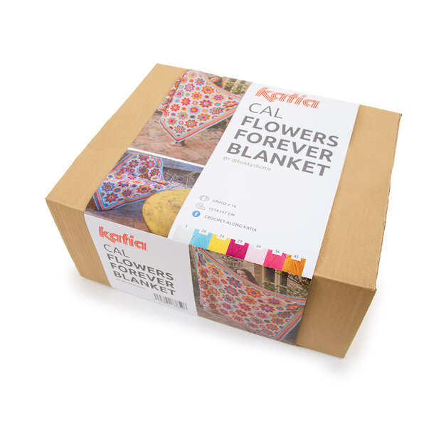CAL Flowers Forever Blanket 2025 &ndash; Haakpakket Katia Merino Classic | Limited Edition
