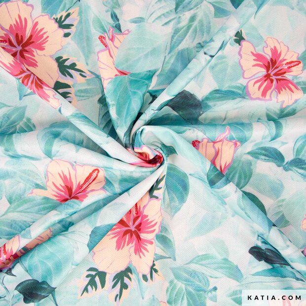 Sport Print T shirt Hibiscus