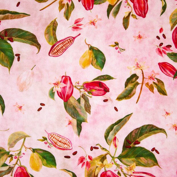 Viscose Print Cocoa Fruit