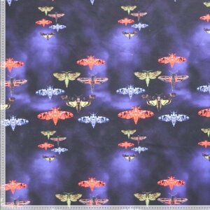 Polytex Tricot stof bedrukt met insekten 150 cm 240 g/m&sup2;