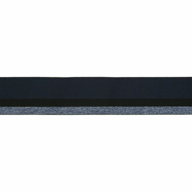 Ceintuurelastiek 40 mm blauw