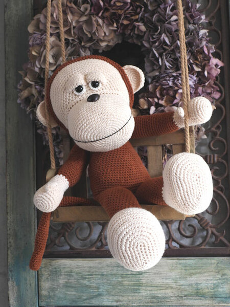 XXL Funny Monkey Basic Rusty