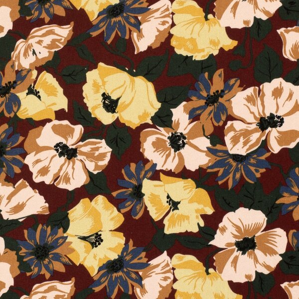 viscose twill flowers