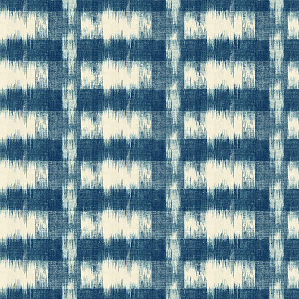 Annabella Ikat Plaid Blue