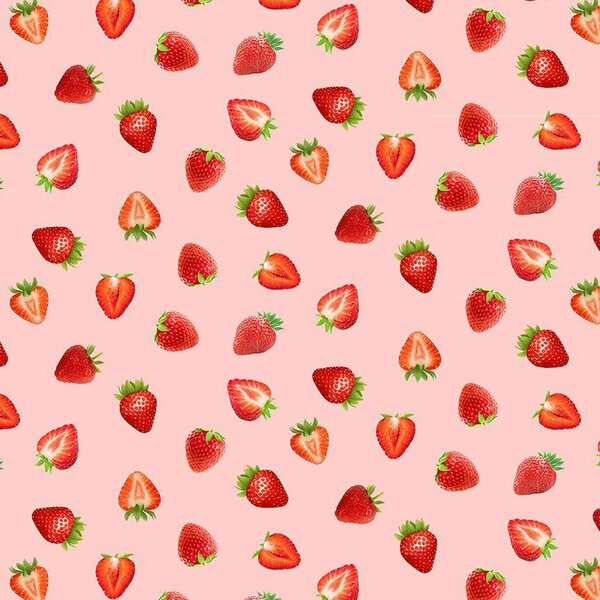 Berry Sweet Tossed Strawberries Pink