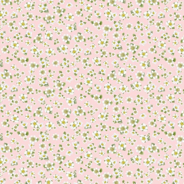 Berry Sweet Strawberry Blossoms Pink