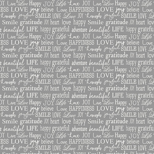 Words to live by, Tiny words grey