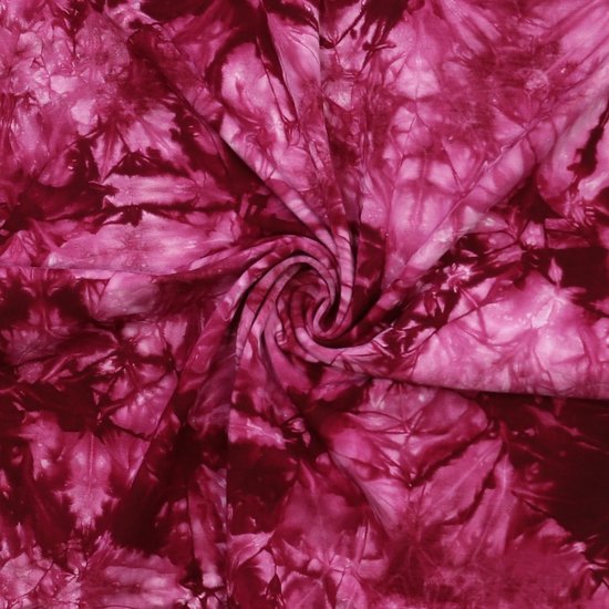 french terry tie dye rood