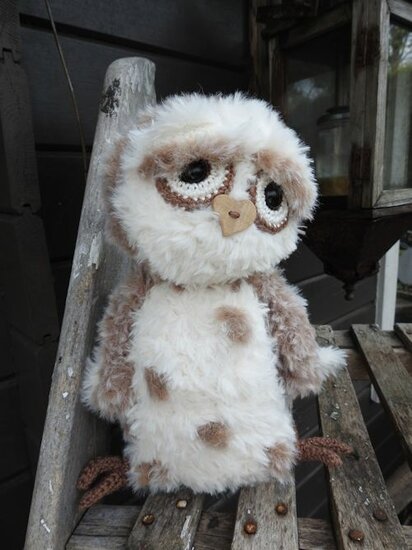 Haakpakket Funny Furry Owl Soft lichtbruin