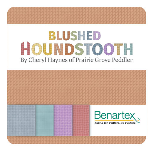 Blushed Houndstooth 2 1/2&quot; strips