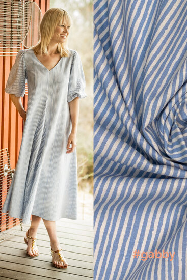 Gabby linnen viscose streep