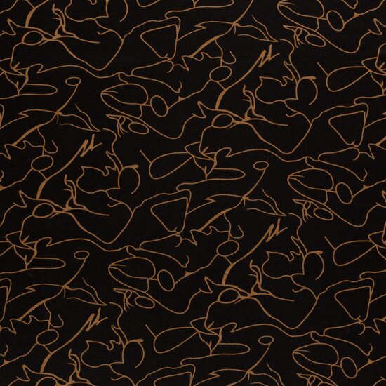 Viscose jersey abstract brique