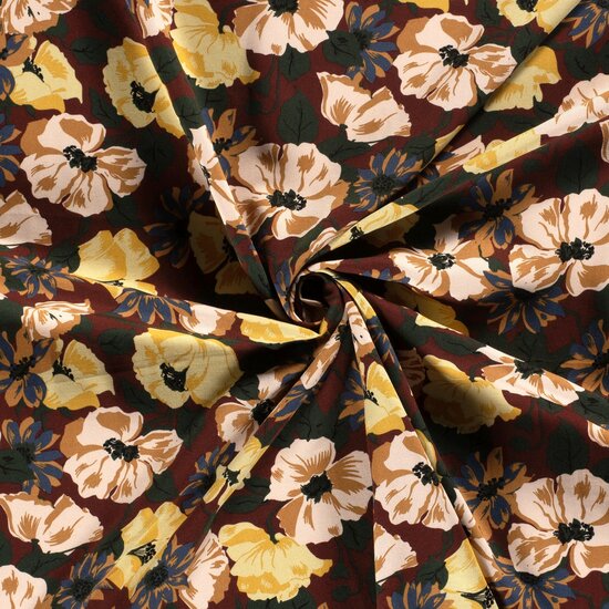 viscose twill flowers